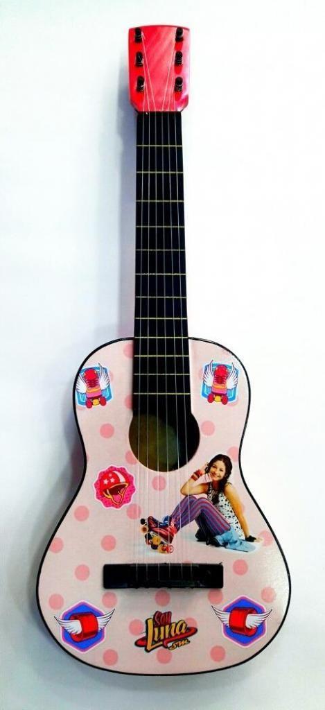 Guitarra Acústica Pequeña Personajes Infantiles Niña Madera