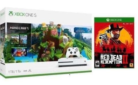 Xbox One S 1tb Minecraft Bundle Red Dead Redemption 2