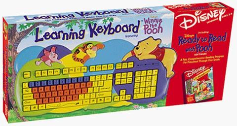 Teclado infantil pooh learning keyboard featuring disney's