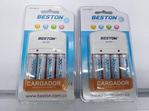 Pilas Beston Recargables 3.000mah x 4 con cargador