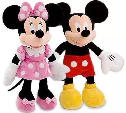 Pareja Mickey Mouse Y Minnie Peluche 50cm Set X2