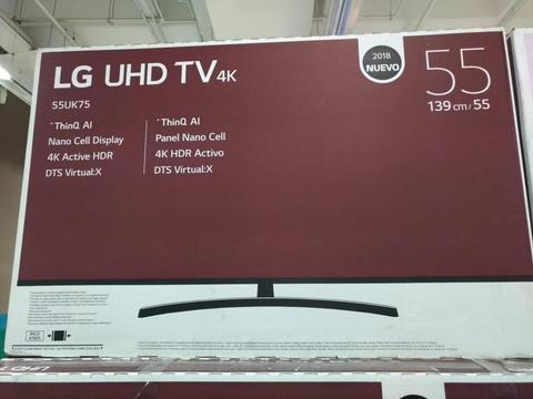OFERTA...TELEVISOR SMART TV LG 4K UHD, 55UK7500PDA NANO CELL, 55 P. NUEVO!!!