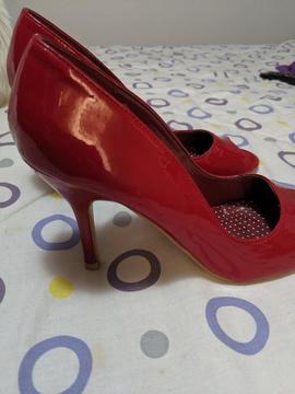 Tacones Importados Rojos Talla 37