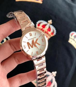 RELOJES MICHAEL KORS MUJER RELOJ DAMA ELEGANTE PLATEADO DORADO EN ACERO