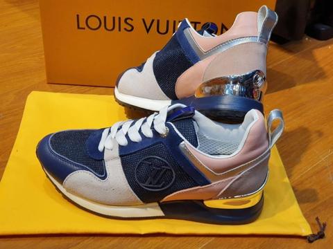 TENIS LV LOUIS VUITTON MUJER DE DAMA ROSADOS AZULES ALTA GAMA