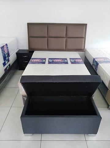 BASE CAMA ESPALDAR COLCHON PUFF BAUL