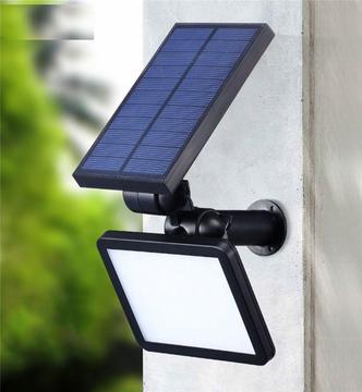 Lampara estaca 48 led panel solar iluminacion fotocelda jardin