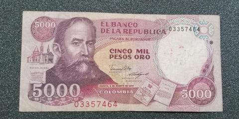 Antiguo Billete de 5000 Pesos