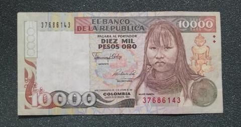 Antiguo Billete de 10000 Pesos