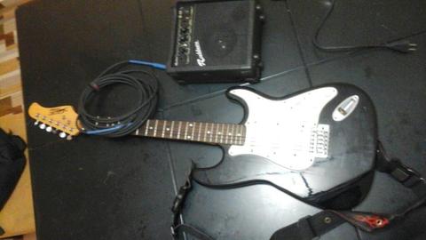 Guitarra Electrica Amplificador Y Cable