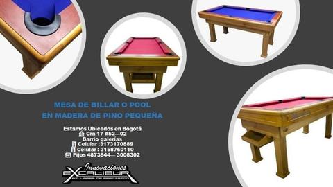 Mesa de Pool en Pino Pequeña