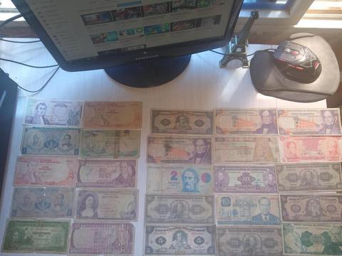 se vende coleccion de billetes de colombia y otros