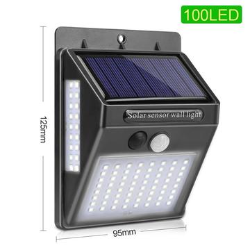 Lámpara Solar PIR Sensor de Movimiento 100 LED Impermeable