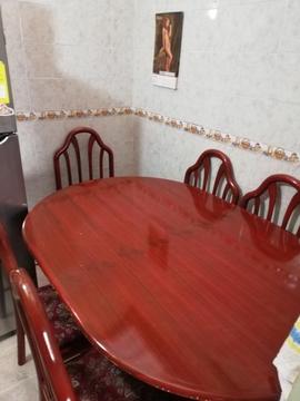 Comedor en Madera Cedro de 6 Puestos