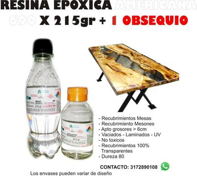 Resina Americana Epoxica 690 X215gr Orgonita Joyeria y mesas