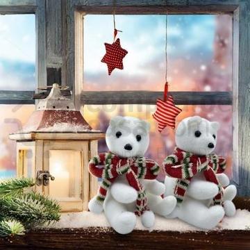 Osos Polar Con Bufanda Decorativos Para Navidad Adorno Arbol Navideño Oso RF 002