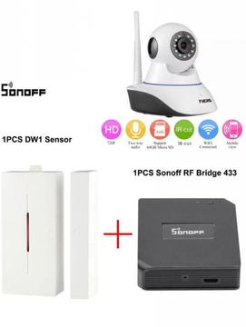 Kit Seguridad Camara Y Sensor De Apertura Sonoff Domotica Seguridad para el hogar