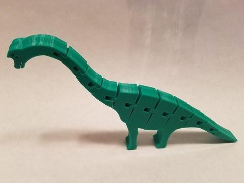 Dinosaurio Braquiosaurio Flexible Articulado Plano