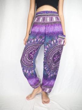 Publicado Pantalón Harem Yoga Mandela violeta / Bohemian