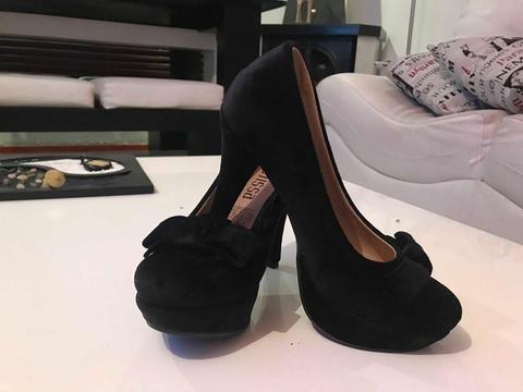 tacones super lindos negros nuevos economicos talla 35 numero 3102363507