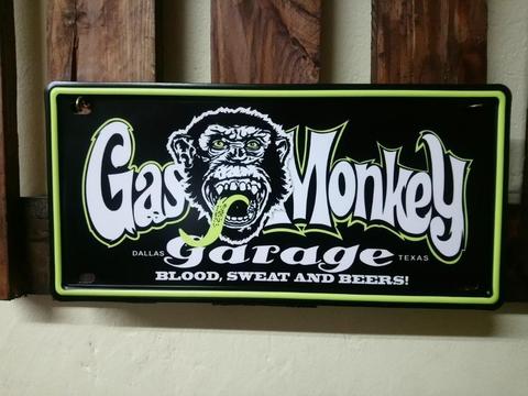 Placa Decorativa Gas Monkey
