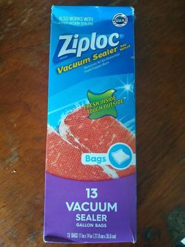 Bolsas Ziploc de Vacio 1 Galón Nuevas