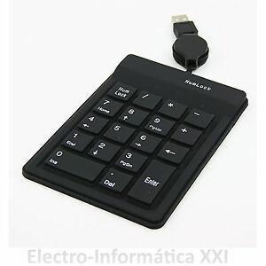 teclado USB numérico silicona
