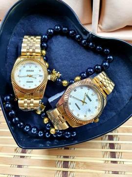 Relojes para pareja elegante corazón