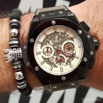 Reloj Hublot negro cronografos fondo blanco a la venta para hombre