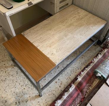 Mesa de Centro Marmol Y Madera