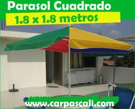 Parasol toldo impermeable cuadrado de 1.8x18 mts Tipo Sombrilla