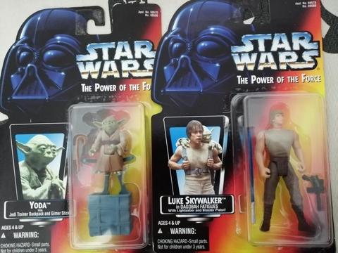 Figuras Coleccionables Star Wars Yoda y Luke -Kenner 1995