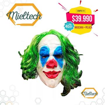 Mascara Guason Joker Payaso en latex 2019 Mas Peluca