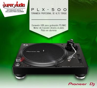 TORNAMESA PIONEER PLX-500 tracción directa plato profesional, ofrece un sonido analógico, cálido y claro