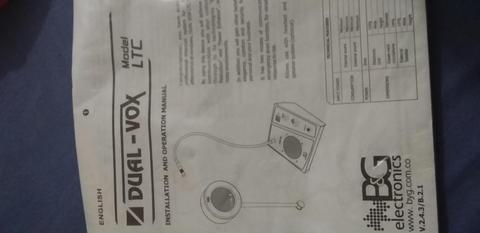 Intercomunicador dualvox