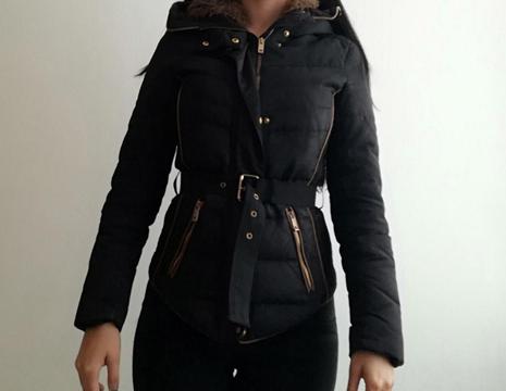 Chaqueta Plumas Zara Invierno Negra S