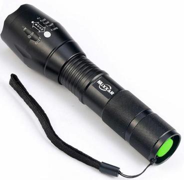 Promoción T6 LED linterna táctica antorcha con zoom 50000lm 5 modos para 18650