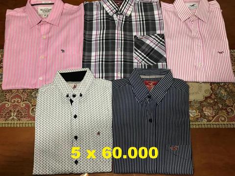5 camisas de marca Talla: S En muy buenas condiciones buen precio