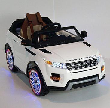 Camioneta Estilo Land Rover Pantalla Tactil ,Asiento Acolchado, Rines con Luces, Puerto Usb, Sd