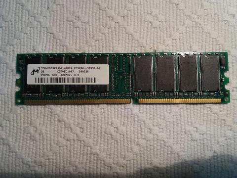 Memoria RAM DDR1 256 MB PC