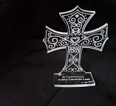 recordatorio cruz tallada bautizo, primera comunión, confirmación