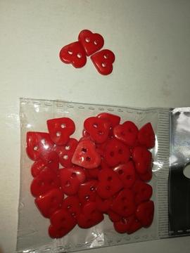 Botón Corazón Rojo 10mm