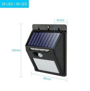 Lampara led solar con sensor de movimiento para encendido automatico