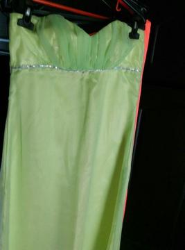 Vestido Largo Verde Manzana