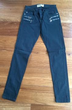 Jeans Verdes Talla 8 Mujer Marca People