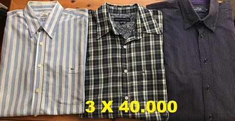 3 Camisas de marca Talla: XL en Muy buenas condiciones